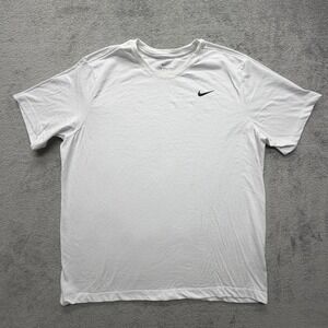 Nike Shirt Mens XL White Dri-Fit The Nike Tee Athletic Running Training Gym Top‎